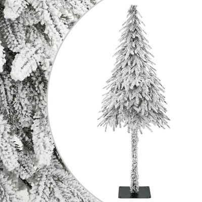 vidaXL Umelý vianočný stromček Biela 71 x 71 x 150 cm Polyetylén a kov