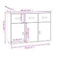vidaXL Komoda biela 100x40x75 cm borovicový masív