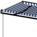 vidaXL Automaticky zaťahovacia markíza 400x350 cm modrá a biela