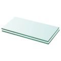 vidaXL Poličky 2 ks panel z priehľadného skla 20x30 cm
