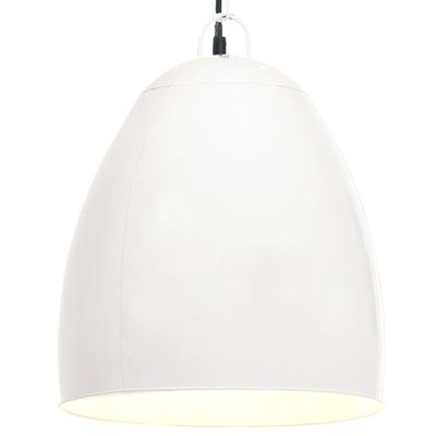 vidaXL Industriálna závesná lampa 25 W biela 42 cm okrúhla E27