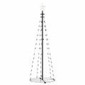 vidaXL Vianočný stromček, kužeľ, 70 LED, teplé biele svetlo 50x120 cm