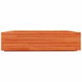 vidaXL Záhradný kvetináč voskovohnedý 100x100x26,5 cm masívna borovica