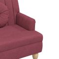 vidaXL Lavička s vankúšmi vínovo červená 113x64,5x75,5 cm látka