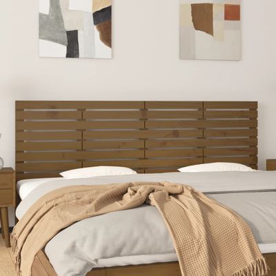 vidaXL Nástenné čelo postele medovohnedé 166x3x63 cm masívna borovica