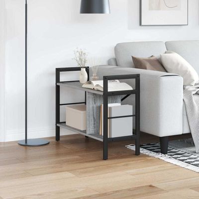 vidaXL Regál na knihy Sivý Sonoma 75 x 30 x 58,5 cm Kompozitné drevo
