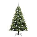 vidaXL Umelý vianočný stromček s kĺbmi 150 LED Zelená 120 cm PVC a PE
