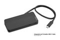Lenovo USB-C Dual Display Travel Dock (w/ adapter) Dokovací stanice, USB-C, dual 4K displeje, 7 portu, HDMI 2.1, DP 1.4, Gigabit Ethernet, 100W PD, 66% recyklát