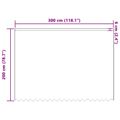 vidaXL Čipková záclona Biela 200 x 300 cm Polyester