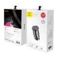 Baseus Grain nabíjačka do auta 2x USB 5V 3,1A (čierna)