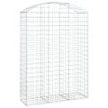 vidaXL Oblúkový gabionový kôš 150x50x200/220 cm pozinkované železo