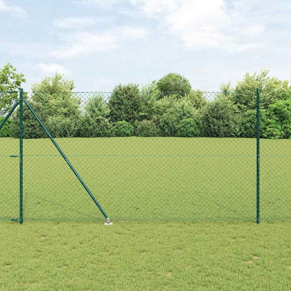 vidaXL Zváraný drôtový plot s hrotmi 25 x 1,6 m PVC potiahnutá oceľ