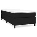 VidaXL Posteľný rám s boxspringom Čierna 90x200cm Látka