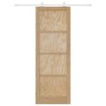 vidaXL Posuvné dvere Prírodná a biela 83 x 232 cm Borovicový masív