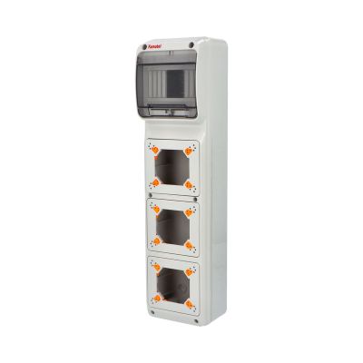 Skriňa 3960 AcquaCOMBI IP65, 3 otvory, 6 modulov, 490x125x107 mm