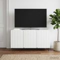 vidaXL TV skrinka Biela 99 x 34,5 x 52 cm Kompozitné drevo