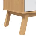 vidaXL Vysoká skrinka OLDEN bielo-hnedá 85x43x125 cm borovicový masív