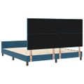vidaXL Posteľ s pružinovým rámom Tmavomodrá 180 x 200 cm Zamat