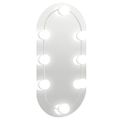 vidaXL Zrkadlo s LED svetlami 40x20 cm sklenené oválne
