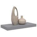 vidaXL Plávajúca nástenná polica, sivá 50x23,5x3,8 cm, MDF