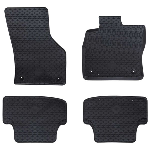 vidaXL Autokoberec 4 pcs Čierny vhodné pre Audi A3 2012-2020 Guma