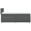 vidaXL Posteľný rám boxsping s matracom tmavosivý 80x200 cm látka