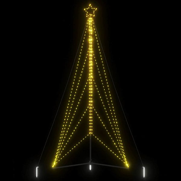 vidaXL LED vianočný stromček 615 LED teplá biela 404,5 cm