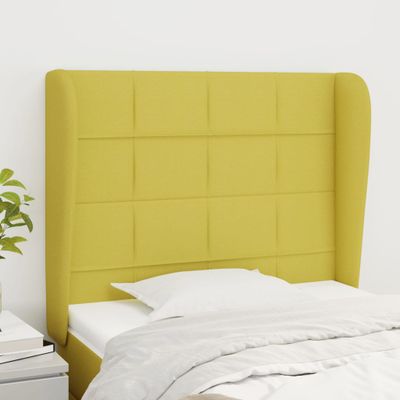 vidaXL Čelo postele so záhybmi zelené 93 x 23 x 118/128 cm látka