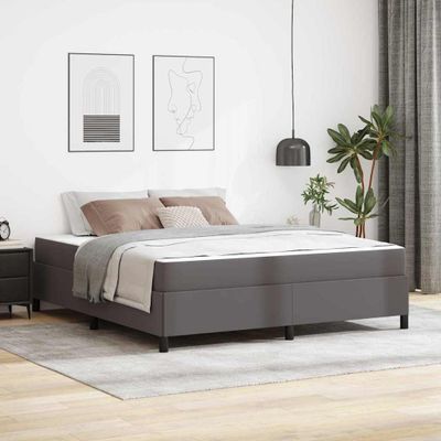 vidaXL Rám postele s matracmi Sivá 180 x 200 cm látka