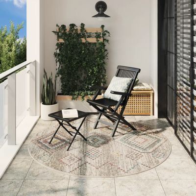 vidaXL Koberec ARBIZU, do interiéru aj exteriéru, vintage Ø200 cm