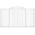 vidaXL Oblúkový gabiónový kôš 12ks 300x30x160/180cm pozinkované železo