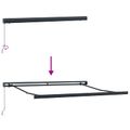 vidaXL Sklopná markíza Červená a Biela 300 x 250 cm Plátno a hliník