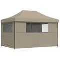 vidaXL Párty stan 279 x 410 x 315 cm Sivohnedá Oxfordská látka