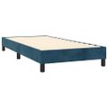 vidaXL Posteľný rám s boxspringom tmavomodrá 90x190 cm zamat