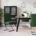 vidaXL Jedálenské stoličky 2 ks tmavozelené 53x52x98 cm zamat a nehrdzavejúca oceľ