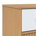 vidaXL Komoda OLDEN, bielo hnedá 114x43x73,5 cm, borovicový masív