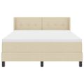 vidaXL Posteľ s pružinovým rámom Krémová 200 x 140 cm látka