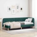 vidaXL Rohový rám postele Tmavozelená 80 x 200 cm látka