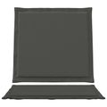 vidaXL Sedadlové a zadné vankúše Polyester Antracitová 47 x 45 x 2 cm