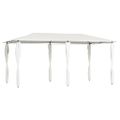 vidaXL Altánok s poťahmi na stĺpiky 2,98x5,3x2,59 m, krémový 160 g/m²