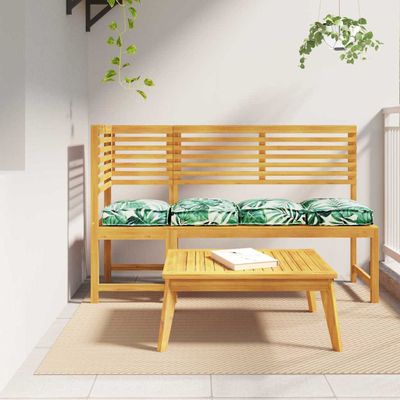 vidaXL Podložka List 4 pcs Vzor listov 40 x 40 x 8 cm Oxfordská látka
