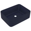 vidaXL Luxusné umývadlo matné tmavomodré 41x30x12 cm keramické