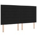vidaXL Posteľ s pružinovým rámom Čierny 200 x 180 cm látka