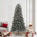 vidaXL Umelý vianočný stromček Zelená 240 cm PVC, plast a oceľ