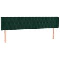 vidaXL Čelo postele s LED tmavozelené 183x16x78/88 cm zamat