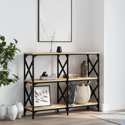 vidaXL Konzolový stolík dub sonoma 100x28x80,5 cm kompozitné drevo