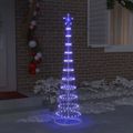 vidaXL LED vianočný stromček Modrá 51 x 51 x 190 cm Kov