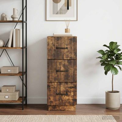vidaXL Zásuvkový kabinet 33 x 34,5 x 87 cm Kompozitné drevo Dymový dub