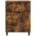 vidaXL Kozmetický stolík do kúpeľne Dymový dub 60 x 35 x 80 cm