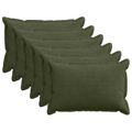 vidaXL Poťah na podložku 6 ks HOUTEN Zelená 30 x 50 cm manšestr